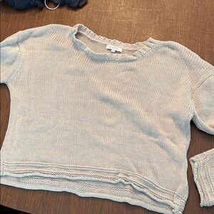 Aritzia Cream Crew Neck Sweater in